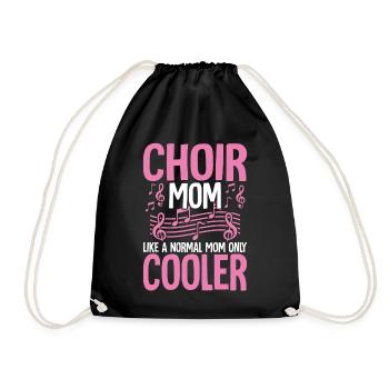 Choir Mom Only Cool Funny Singer Singing C - Drawstring Bag - black - Front
