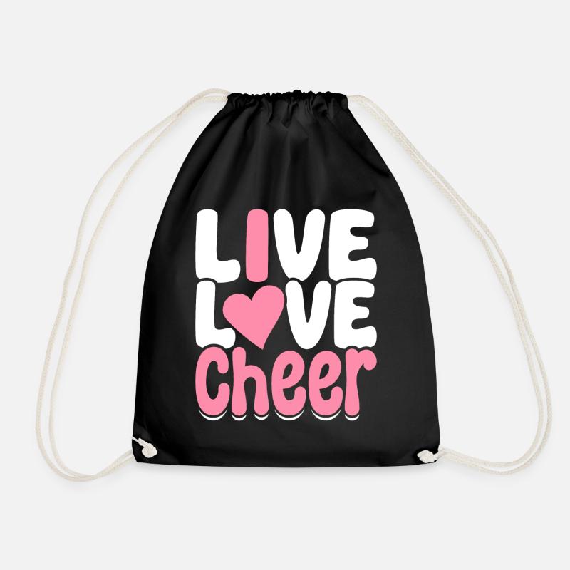 Lustiges Cheerleading Cheerleader Cheer Squad Live - Turnbeutel - Schwarz