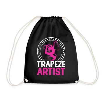 Trapeze Artist Circus Party Carnival - Drawstring Bag - black - Front