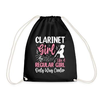 Clarinette Fille Juste Beaucoup Plus Cool Jeux Drôles - Sac de sport léger - noir - Devant