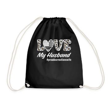 Correctional Officer Prison Woman Love My M - Drawstring Bag - black - Front