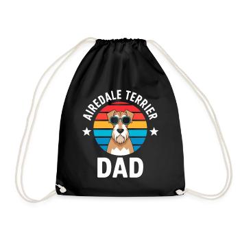 Airedale Terrier Dicton, Airedale Terrier Cadeau - Sac de sport léger - noir - Devant
