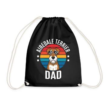 Airedale Terrier Dicton, Airedale Terrier Cadeau - Sac de sport léger - noir - Devant
