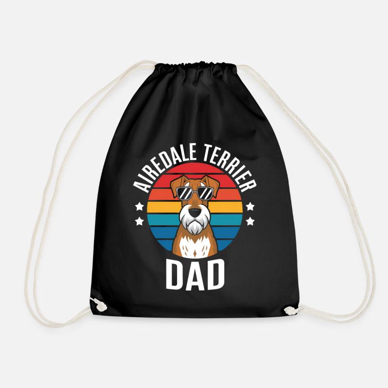 Airedale Terrier Spruch Airedale Terrier Geschenk - Turnbeutel - Schwarz