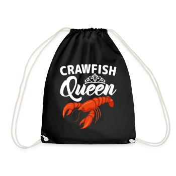 Reine de la langouste cuisinant des écrevisses fruits de mer - Sac de sport léger - noir - Devant