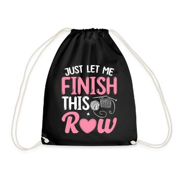 Crochet Knitting Yarn Lover Laissez-moi juste finir ça - Sac de sport léger - noir - Devant