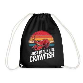 Homards, crabes, crevettes, fruits de mer - Sac de sport léger - noir - Devant