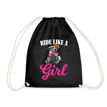 Dirt Bike Fille Motard Moto Femmes Monter Comme Un G - Sac de sport léger - noir - Devant