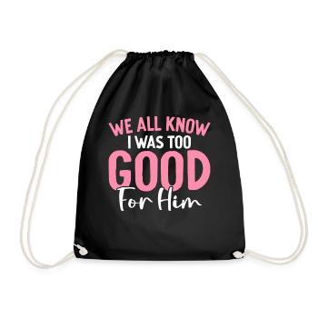 Funny divorce divorce party celebration was too good - Drawstring Bag - black - Front