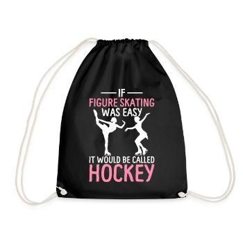 Figure Skating Called Hockey Skaters - Drawstring Bag - black - Front
