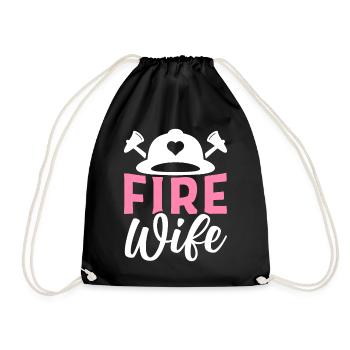 Firefighter Firefighter Firefighter - Drawstring Bag - black - Front