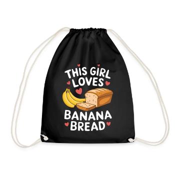 Banana Bread Dire Drôle Banana Bread Cadeau - Sac de sport léger - noir - Devant