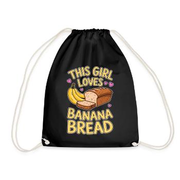 Banana Bread Dire Drôle Banana Bread Cadeau - Sac de sport léger - noir - Devant
