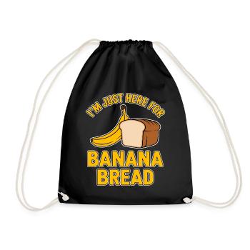 Banana Bread Dire Drôle Banana Bread Cadeau - Sac de sport léger - noir - Devant