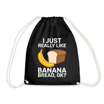 Banana Bread Dire Drôle Banana Bread Cadeau - Sac de sport léger - noir - Devant