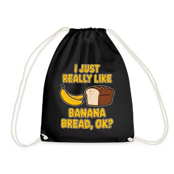 Banana Bread Dire Drôle Banana Bread Cadeau - Sac de sport léger - noir - Devant