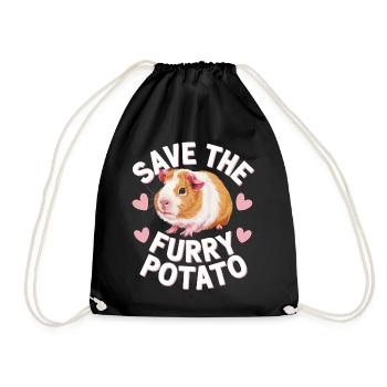Guinea pig - Drawstring Bag - black - Front