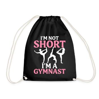 I'm not small, I'm a gymnast Gymnastics - Drawstring Bag - black - Front