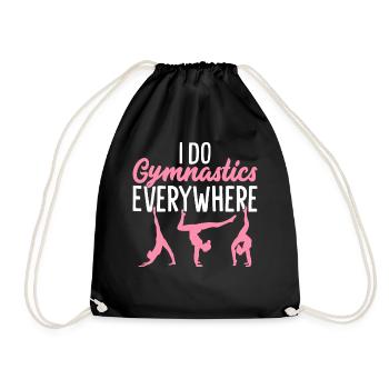 I do gymnastics everywhere Gymnast Acrobat - Drawstring Bag - black - Front