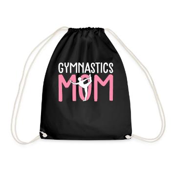 Gymnastik Mama Turnerin Akrobatin Mama - Turnbeutel - Schwarz - Vorne