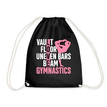 Saut Sol Barres asymétriques Gymnastique Gymnastique - Sac de sport léger - noir - Devant