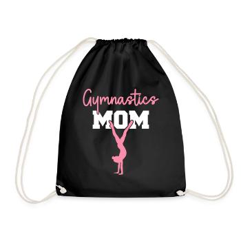 Gymnastics Mom Gymnast Mom Women Gymnastics - Drawstring Bag - black - Front