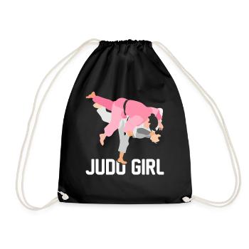 Judo Girl Martial Arts Girl - Drawstring Bag - black - Front
