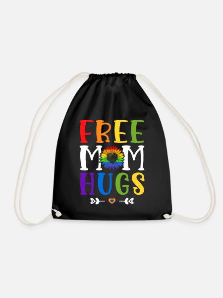 Kostenlose Mama-Umarmungen LGBTQ Mama-Stolz - Turnbeutel - Schwarz