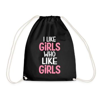 fille lesbienne LGBTQ j’aime les filles qui - Sac de sport léger - noir - Devant
