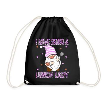 I love being a canteen clerk - Drawstring Bag - black - Front