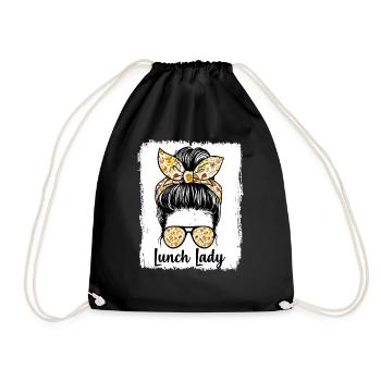 Lunch Woman Cafeteria Employee - Drawstring Bag - black - Front