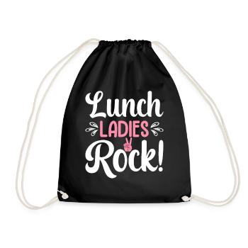Lunch Ladies rocken! Mittagsfrau - Turnbeutel - Schwarz - Vorne