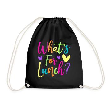 Lunch Lady Cafeteria Employee What's on offer - Drawstring Bag - black - Front