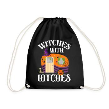 Rv Camping Camper Halloween Sorcières avec - Sac de sport léger - noir - Devant
