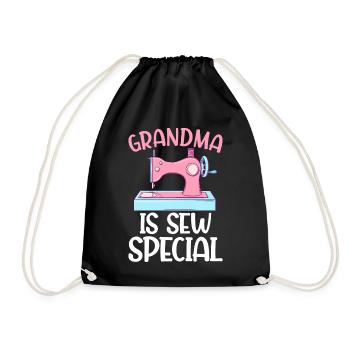 Nähen Oma Nähmaschine Oma Sew Special - Turnbeutel - Schwarz - Vorne