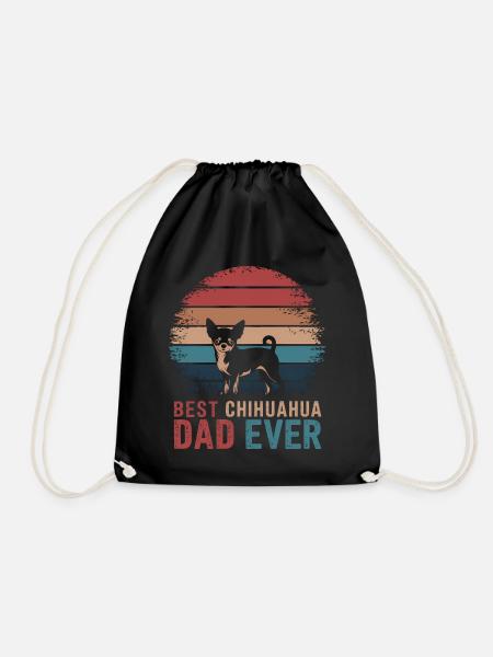 Chihuahua Spruch Papa Lustiges Chihuahua Geschenk - Turnbeutel - Schwarz