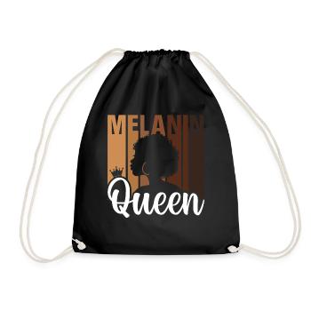 Mélanine Reine Peau Marron Noir Histoire - Sac de sport léger - noir - Devant