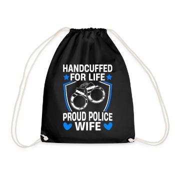 La vie menottée Police Femme Policier - Sac de sport léger - noir - Devant