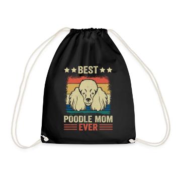 Meilleure maman caniche de tous les temps Amoureuse des chiens de caniche - Sac de sport léger - noir - Devant