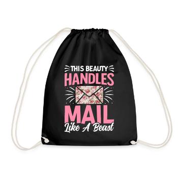 Postal Service Postal Worker Postwoman Beauty - Drawstring Bag - black - Front
