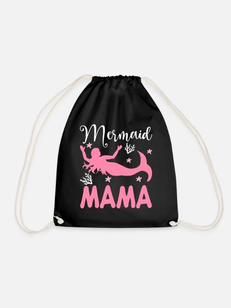 Meerjungfrau Mama Meerjungfrau Mama - Turnbeutel - Schwarz