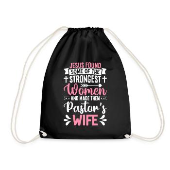Jesus Frauen Pastorenehefrau Christliche - Turnbeutel - Schwarz - Vorne