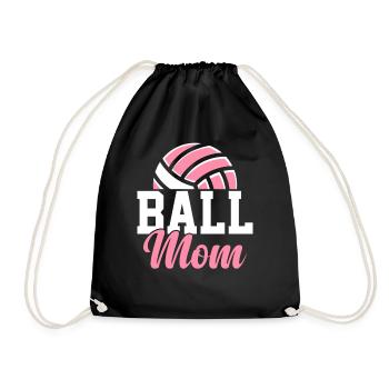 Ball Mom Volleyball Mom - Drawstring Bag - black - Front
