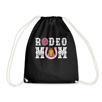 Rodeo Mom Western Country Bull Rider - Turnbeutel - Schwarz - Vorne