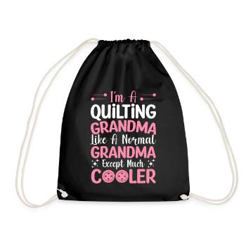 Couture Amoureux Courtepointe Mamie Normal Mamie Beaucoup Plus Frais - Sac de sport léger - noir - Devant