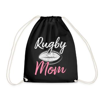 Rugby Mother Rugby Player - Drawstring Bag - black - Front