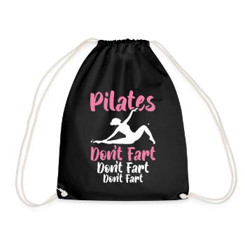 Pilates Don't Fart Pilates Teacher Yoga Exercise - Drawstring Bag - black - Front