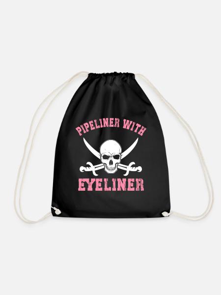 Pipeliner mit Eyeliner Pipeline Schweißer Frauen - Turnbeutel - Schwarz