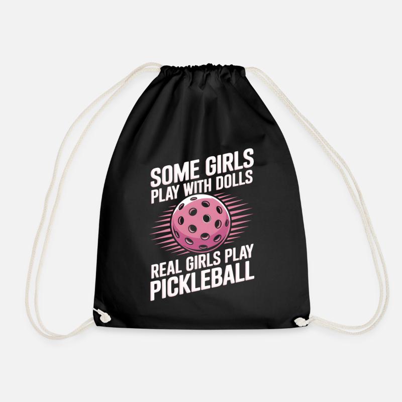Pickleball Spruch Mädchen Witz Pickleball Geschenk - Turnbeutel - Schwarz