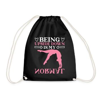 Cartwheel Gymnast Gymnastics Being Upside Down Is - Turnbeutel - Schwarz - Vorne